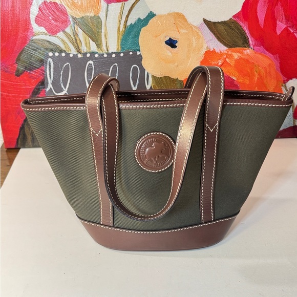 Dooney & Bourke Olive and Chocolate Tote - Picture 5 of 15